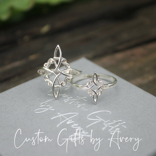 Sterling Silver Witches Knot Ring