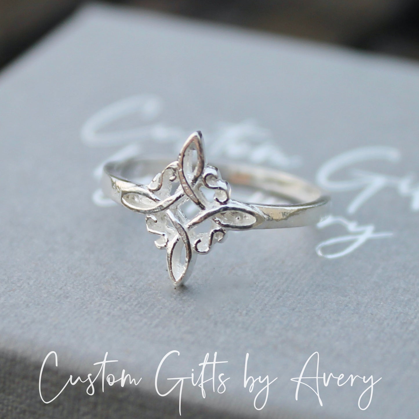 Sterling Silver Witches Knot Ring