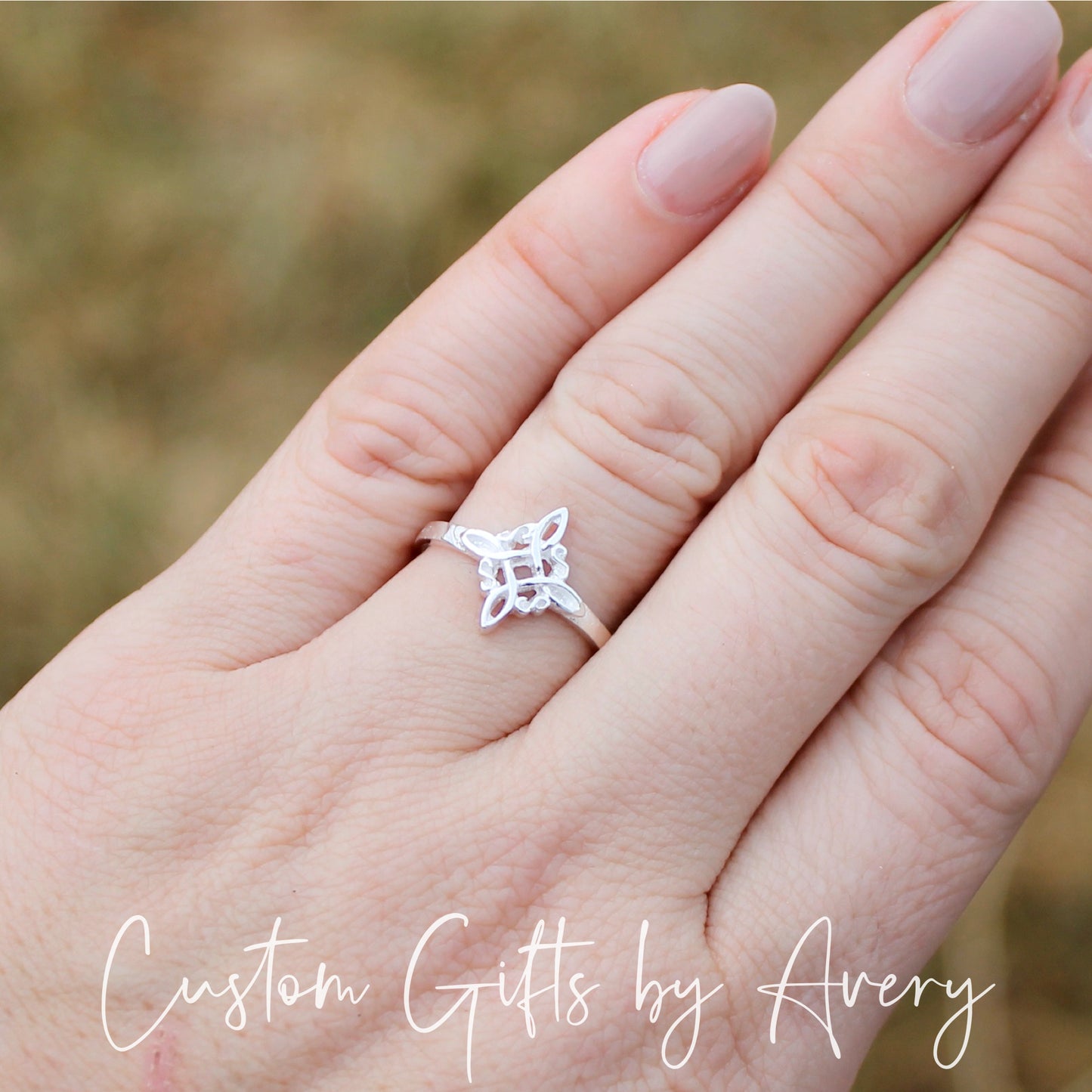 Sterling Silver Witches Knot Ring