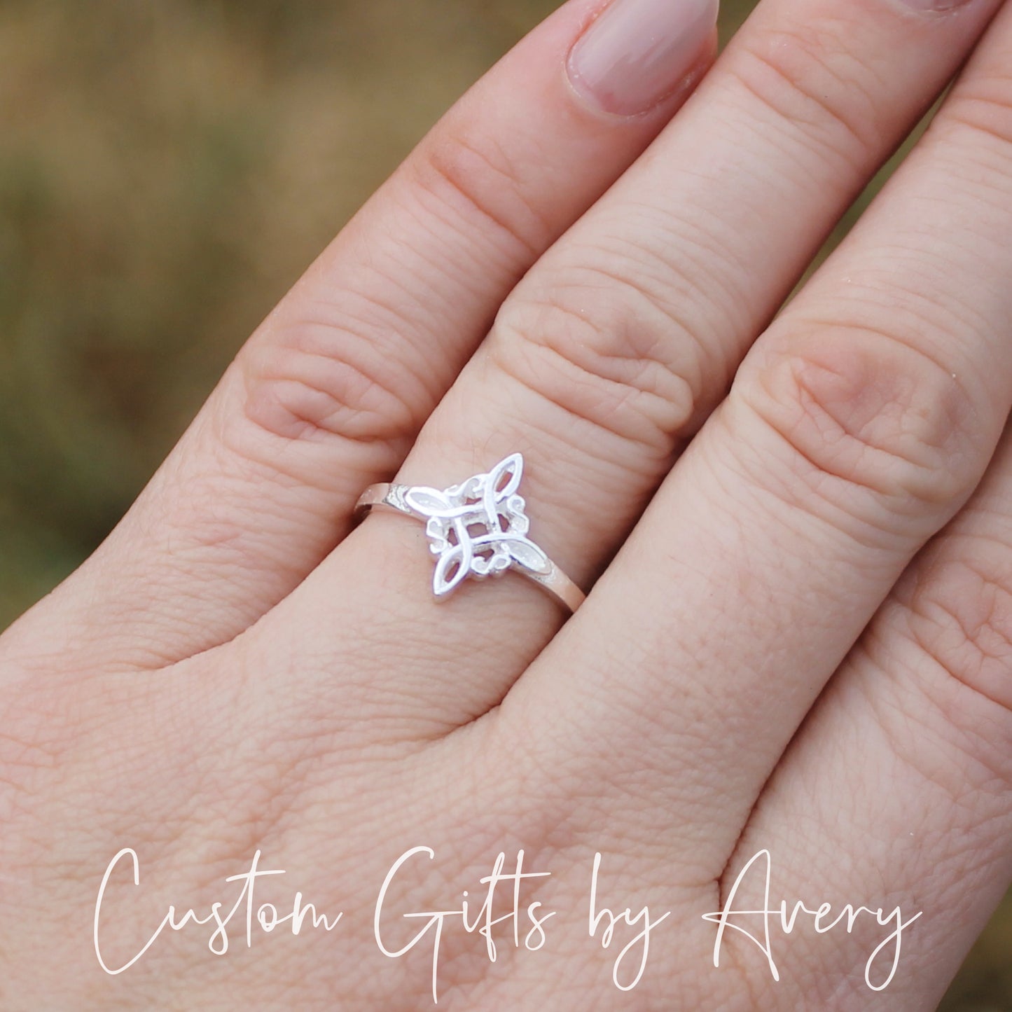 Sterling Silver Witches Knot Ring