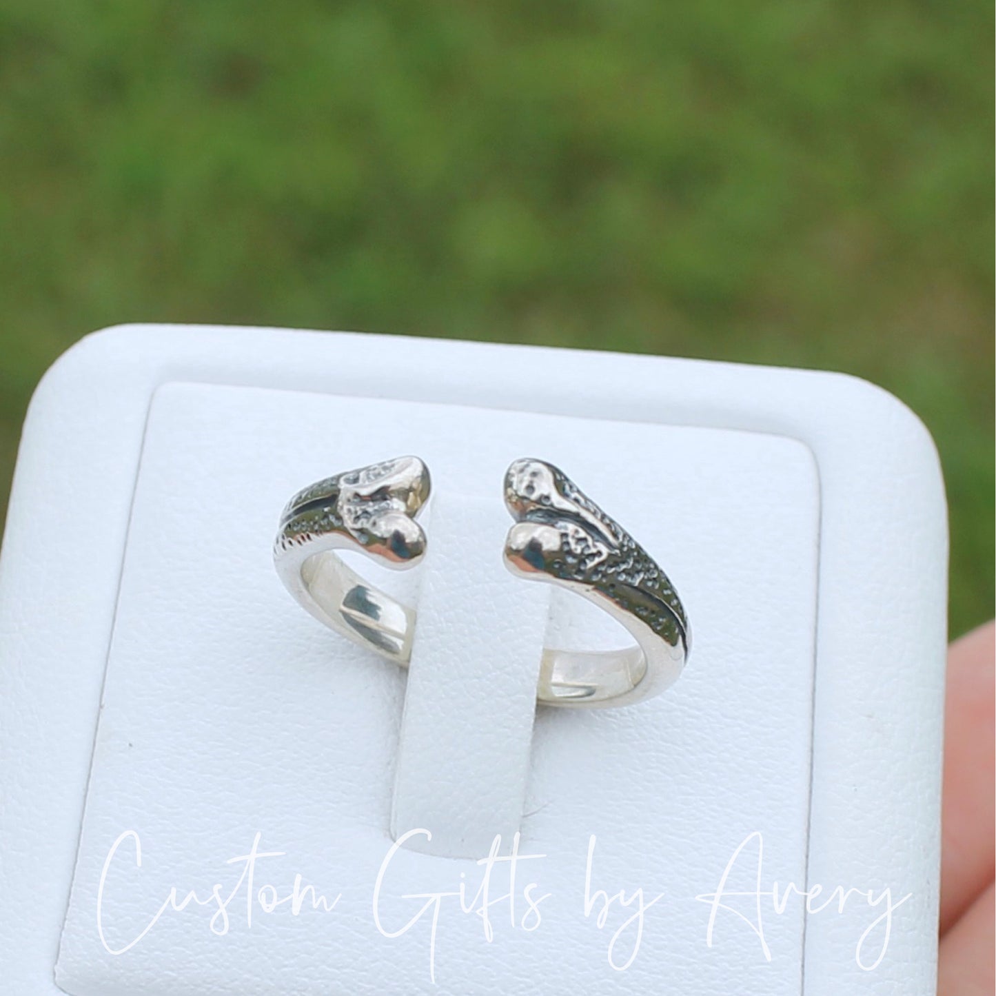 Sterling Silver Wrap Around Bone Ring ~ Adjustable