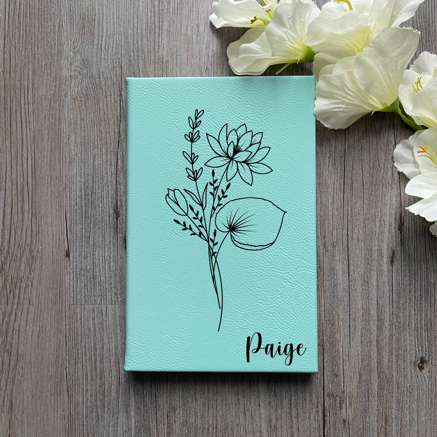 Personalized Birth Flower Notebook Journal