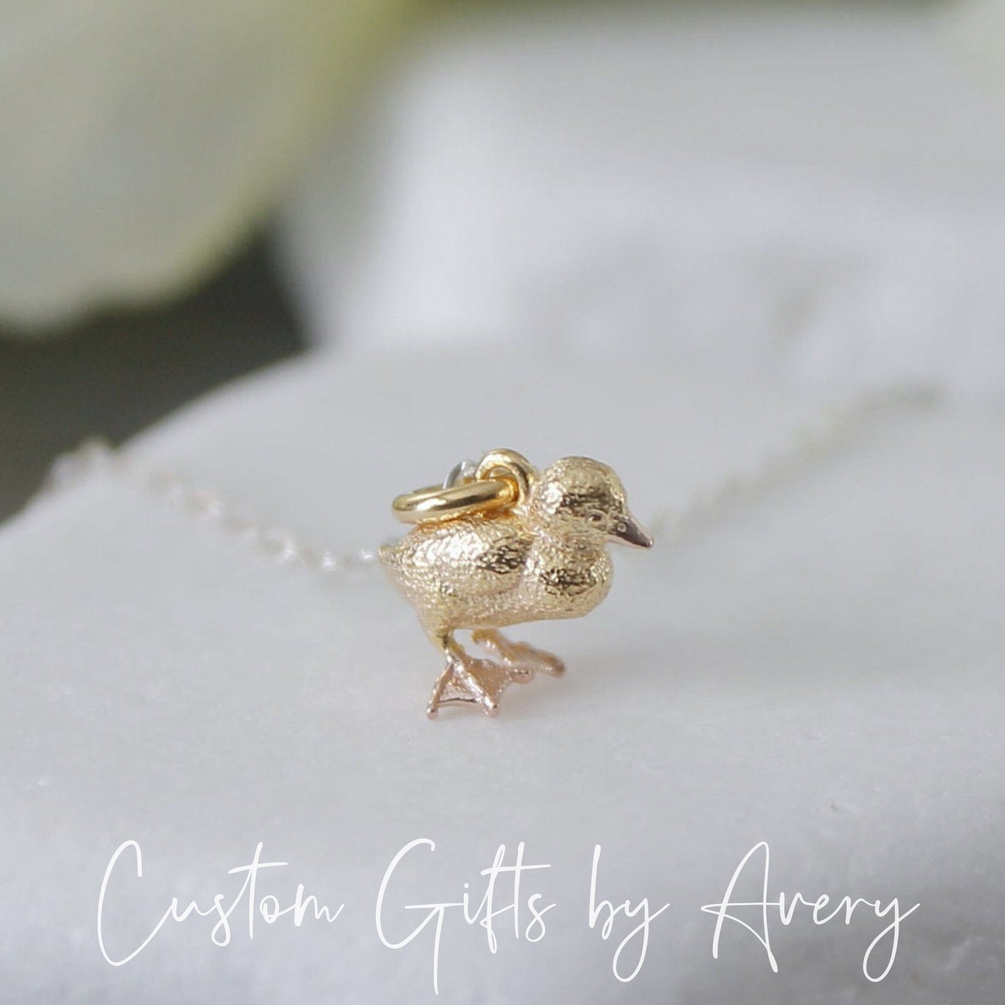 Tiny Baby Duckling Necklace