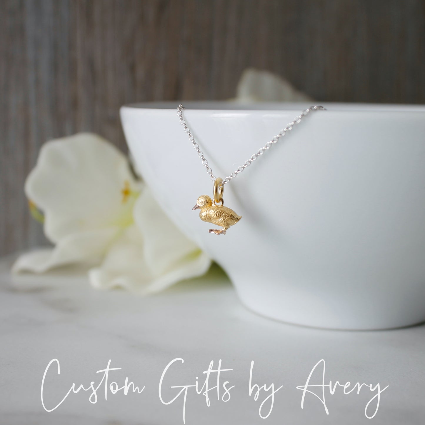 Tiny Baby Duckling Necklace