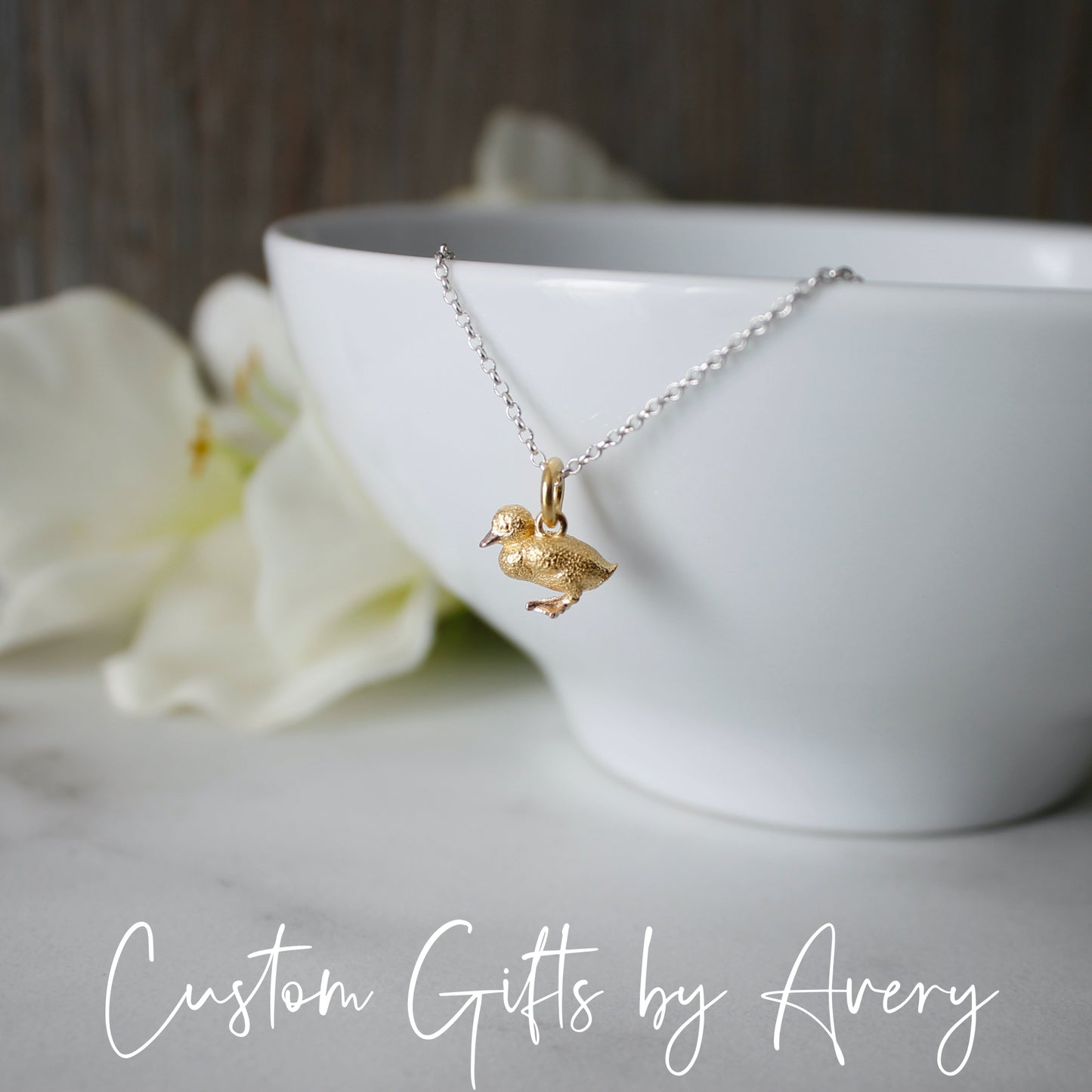 Tiny Baby Duckling Necklace