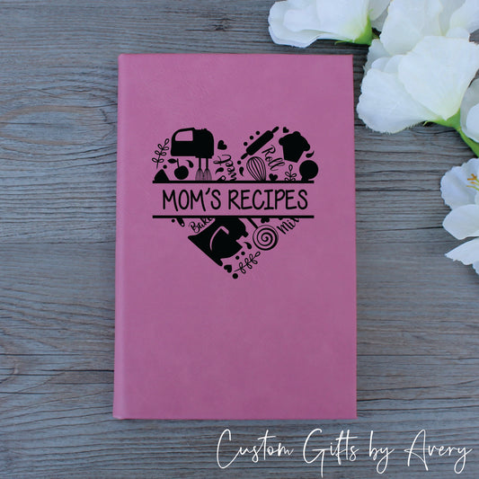 Personalized Recipe Book ~ Split Heart