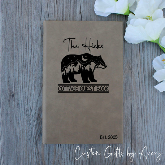 Personalized Cottage Guestbook ~ Bear