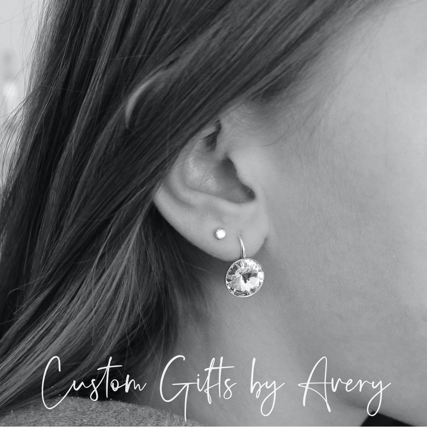 Bella Inspired Austrian Crystal Earrings ~ Crystal Clear