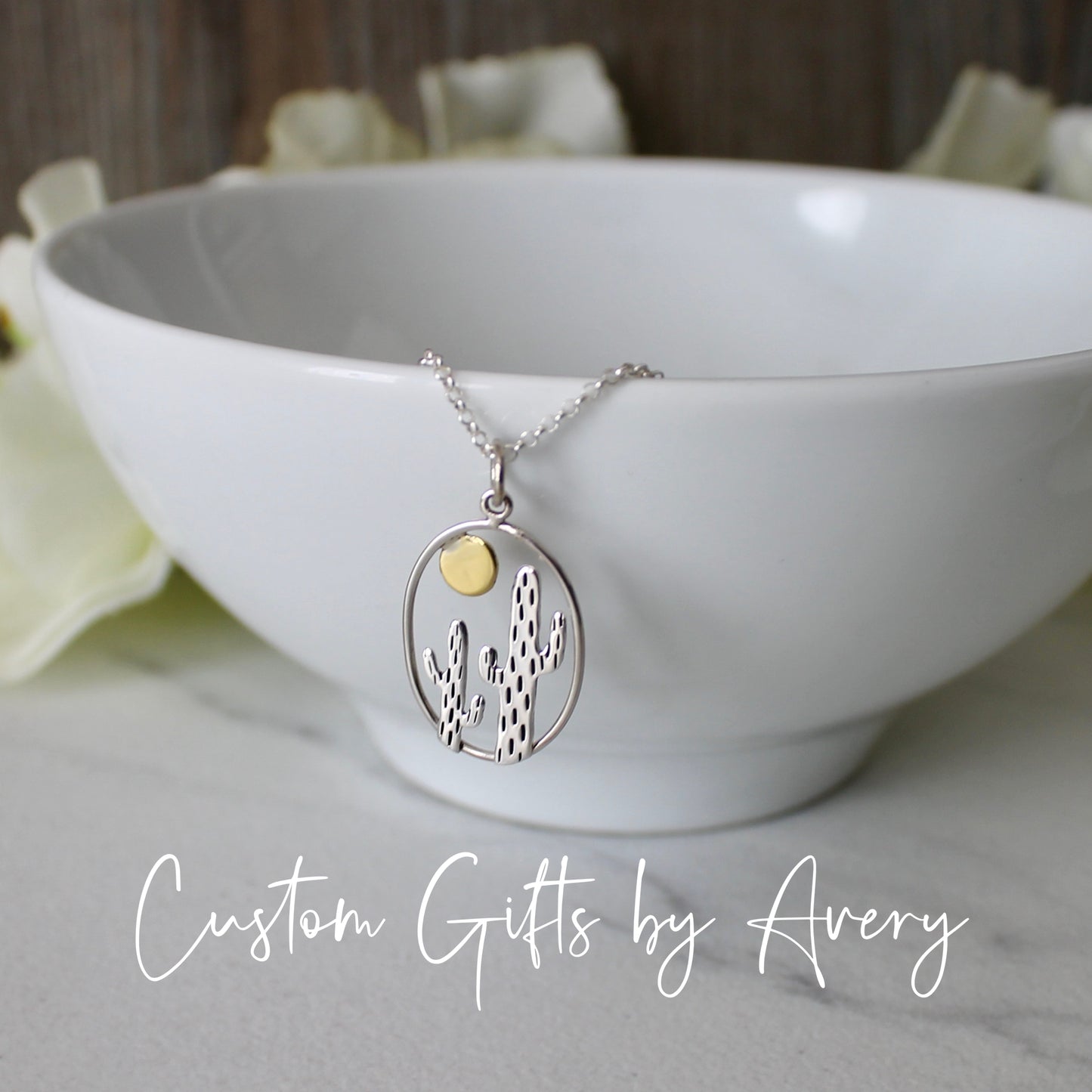 Sterling Silver Cactus Necklace