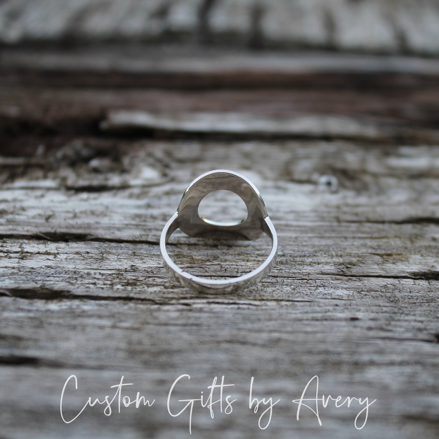 Sterling Silver Circular Moon Phases Ring