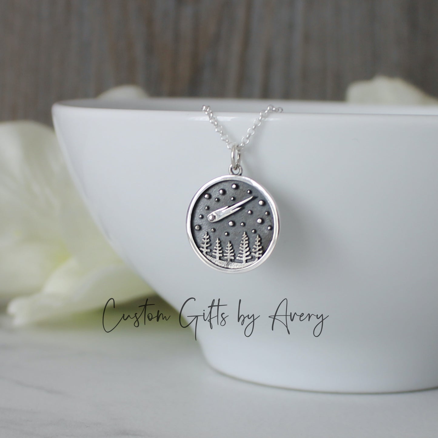 Sterling Silver Comet Necklace