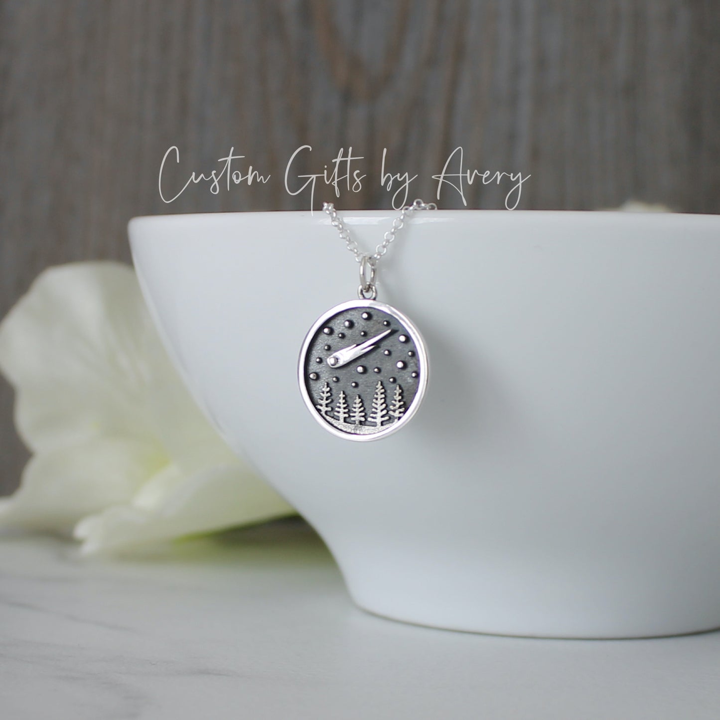 Sterling Silver Comet Necklace