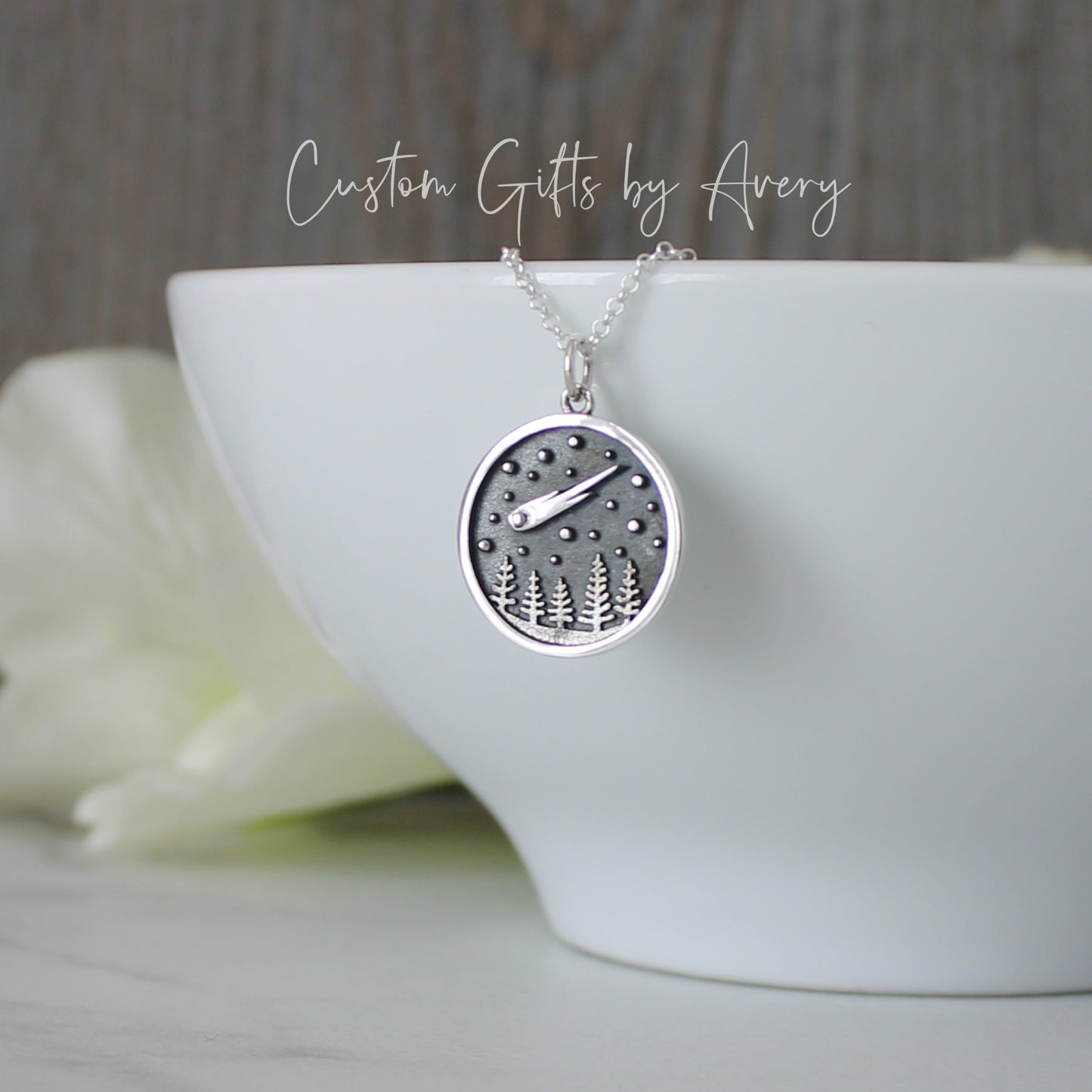 Sterling Silver Comet Necklace