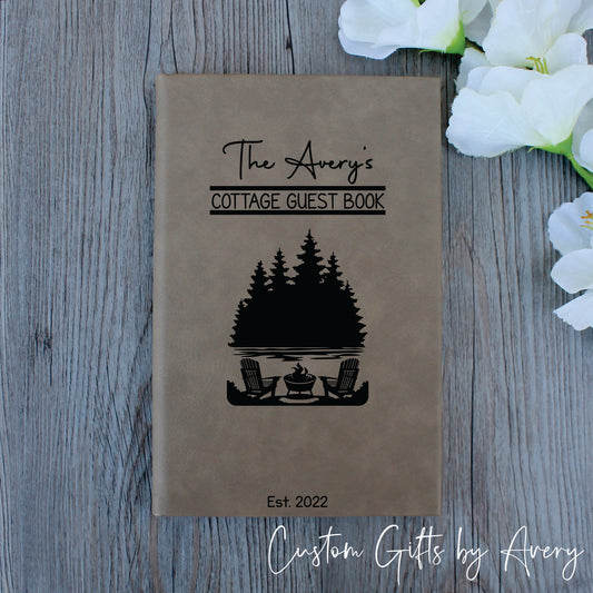 Personalized Cottage Guestbook ~ Adirondack Chairs