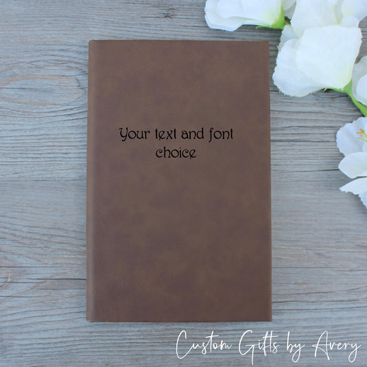 Personalized Notebook Journal ~ Your Text & Font