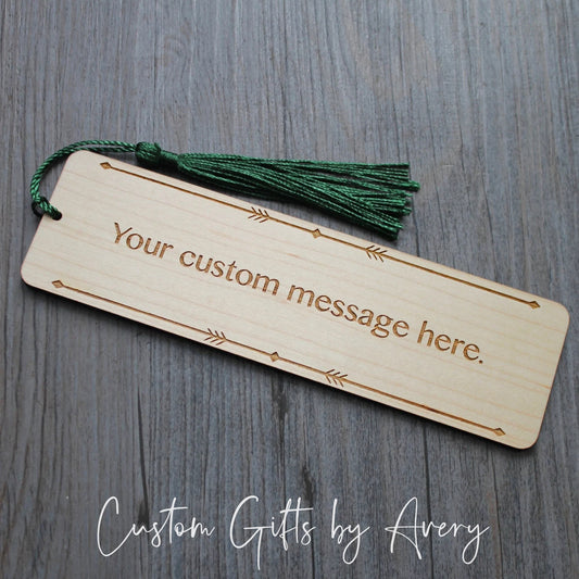 Personalized Maple Wood Bookmark