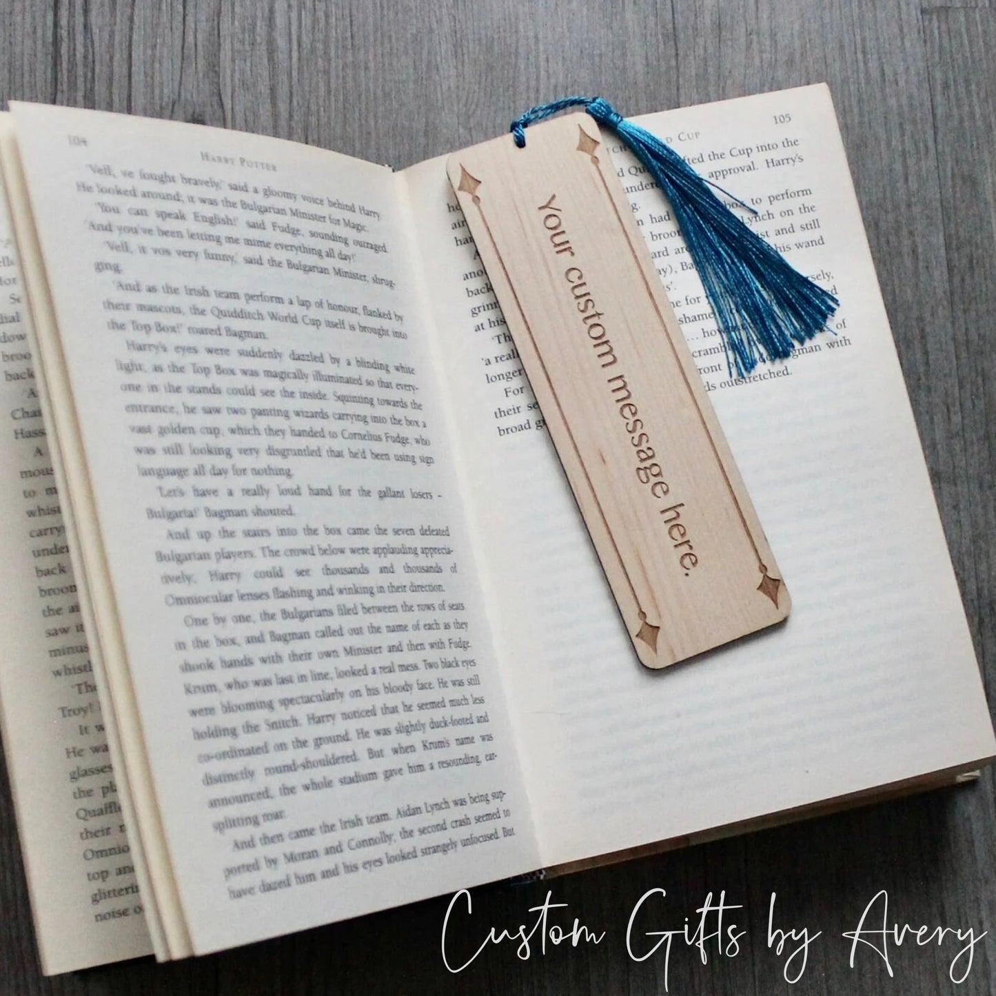 Personalized Maple Wood Bookmark