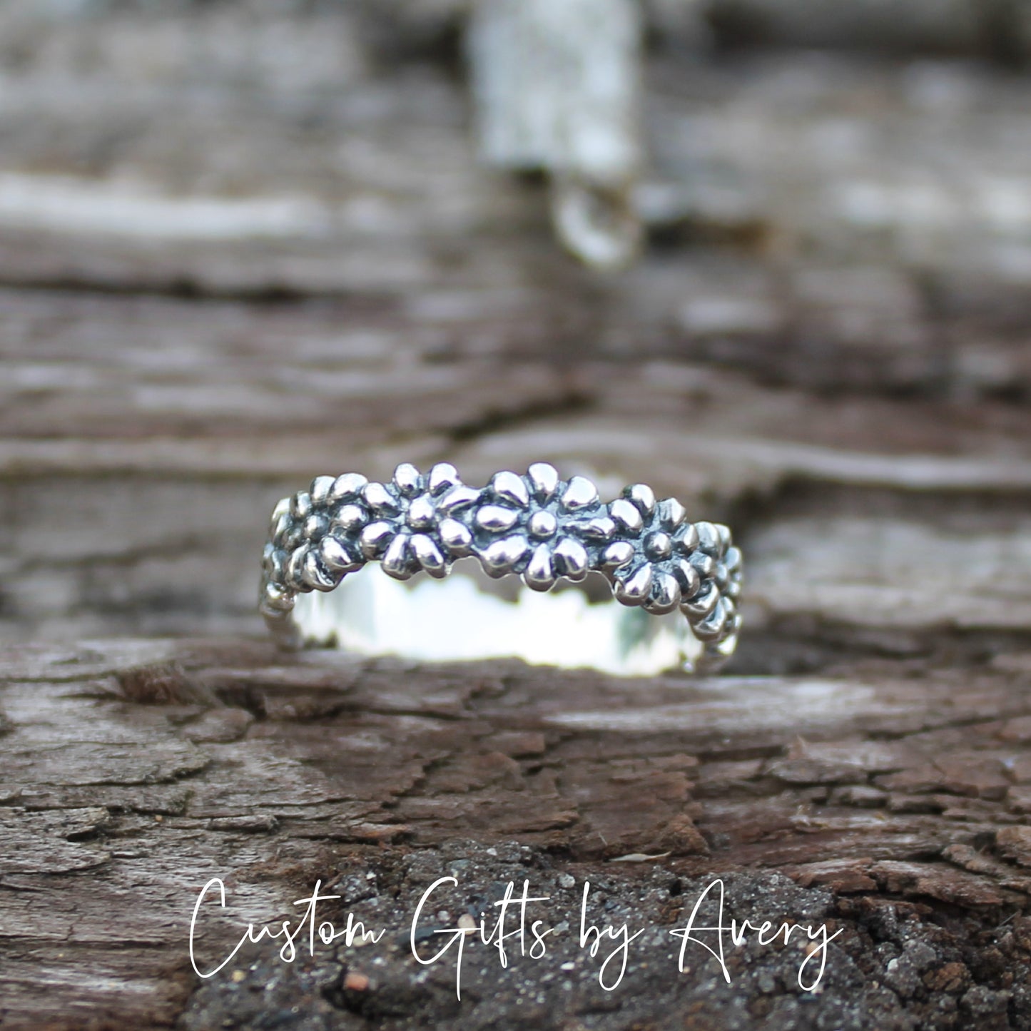 Sterling Silver Daisy Chain Ring