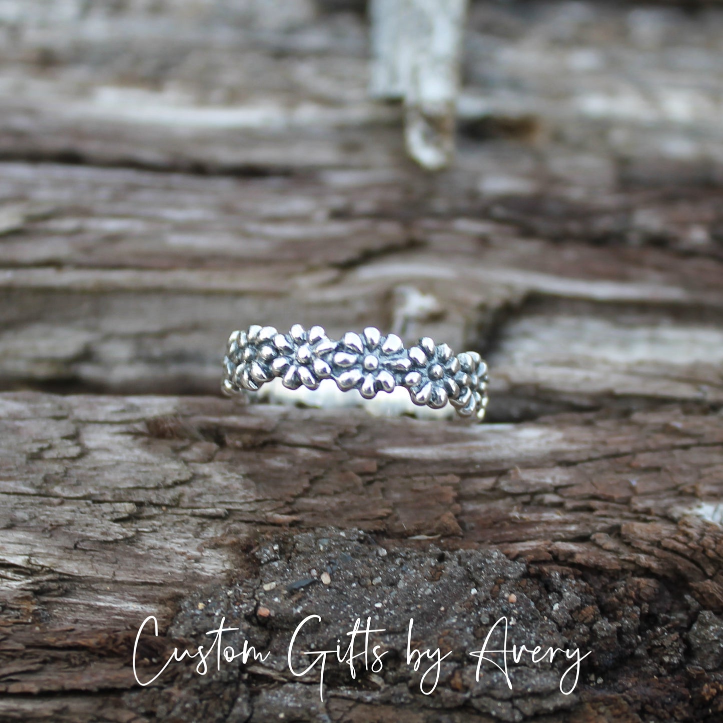 Sterling Silver Daisy Chain Ring