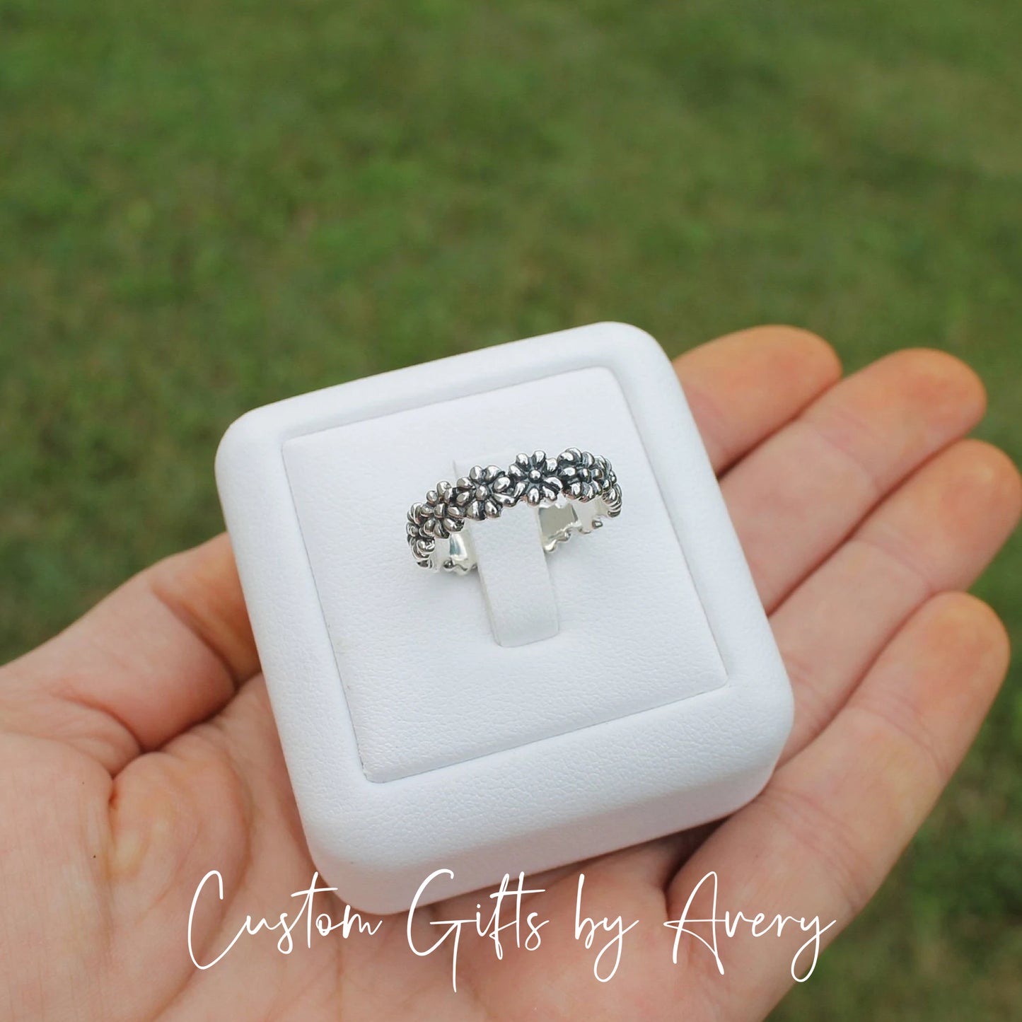 Sterling Silver Daisy Chain Ring