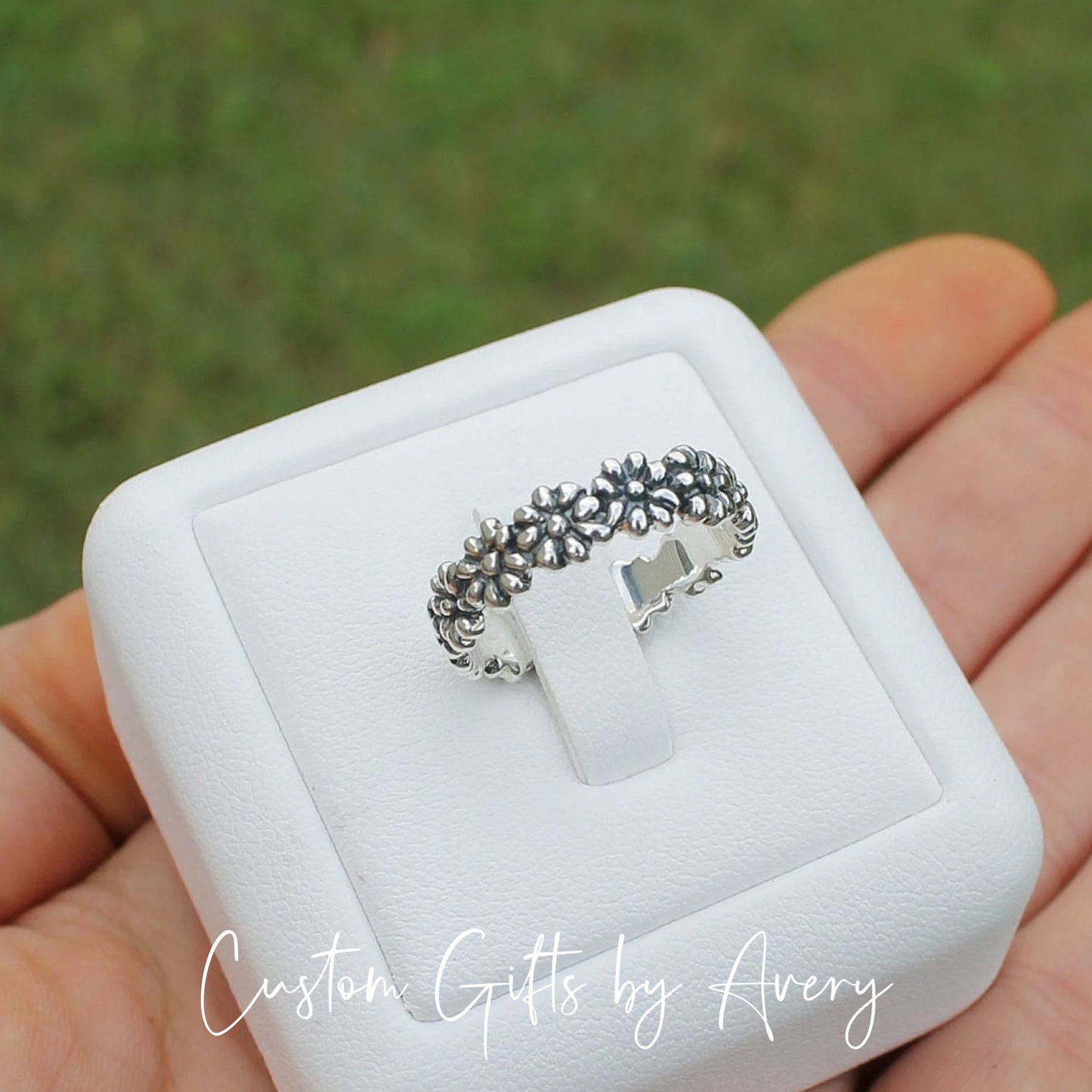 Sterling Silver Daisy Chain Ring