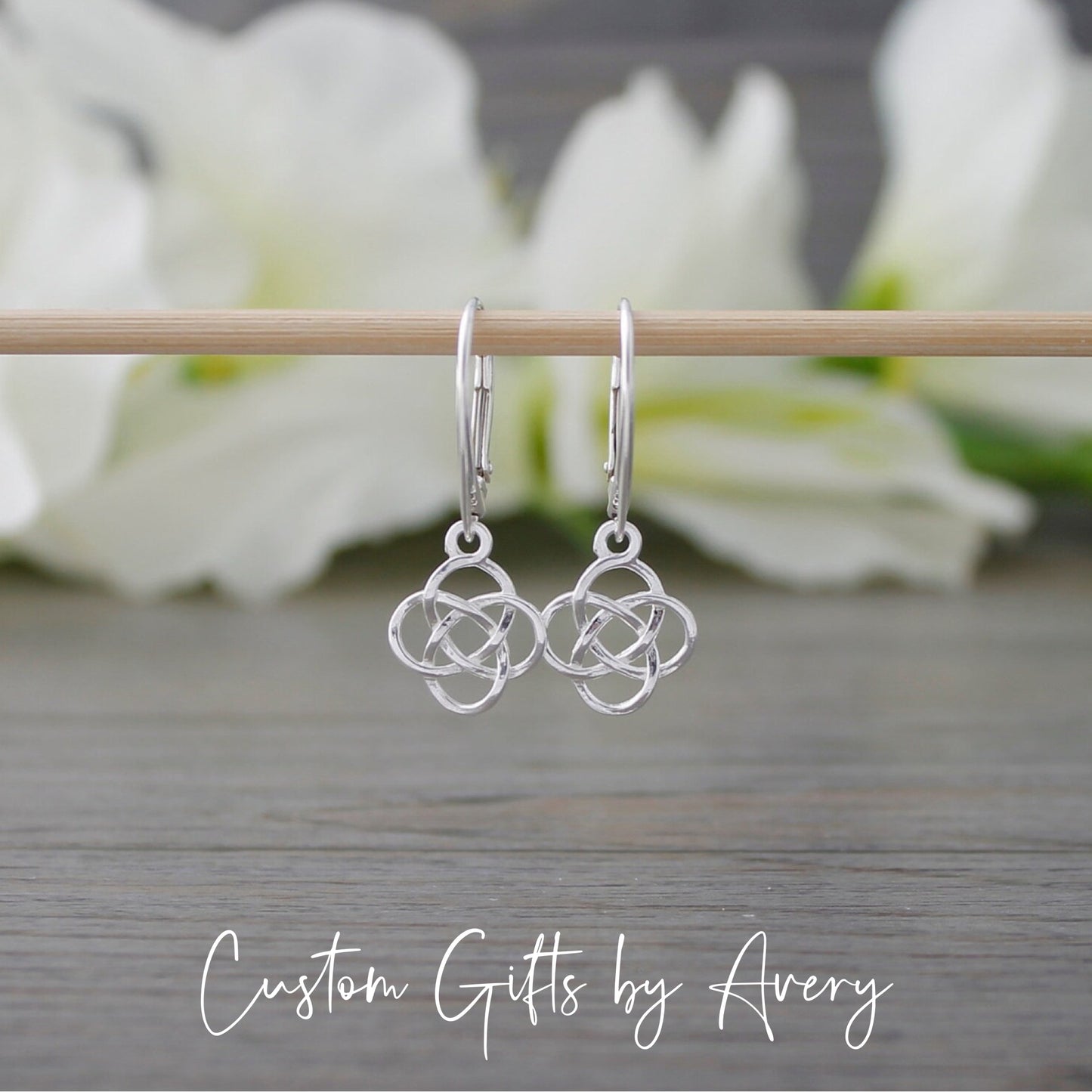 Sterling Silver Celtic Dara Knot Earrings