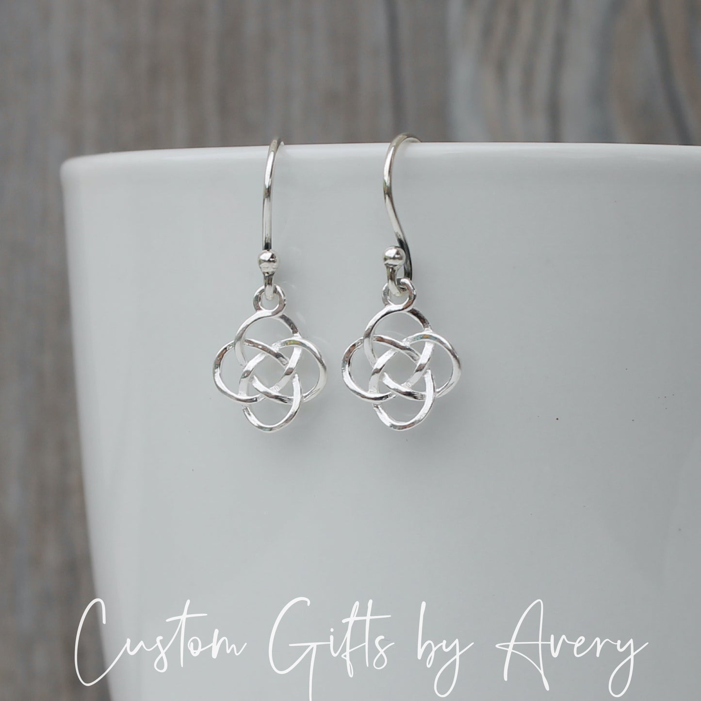 Sterling Silver Celtic Dara Knot Earrings