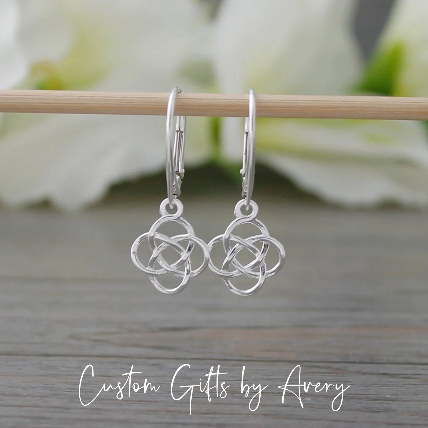 Sterling Silver Celtic Dara Knot Earrings