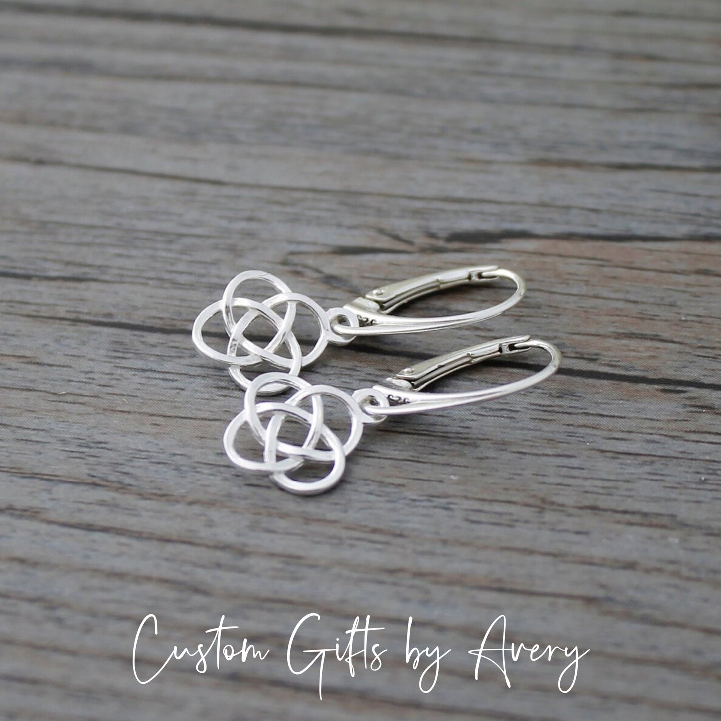 Sterling Silver Celtic Dara Knot Earrings