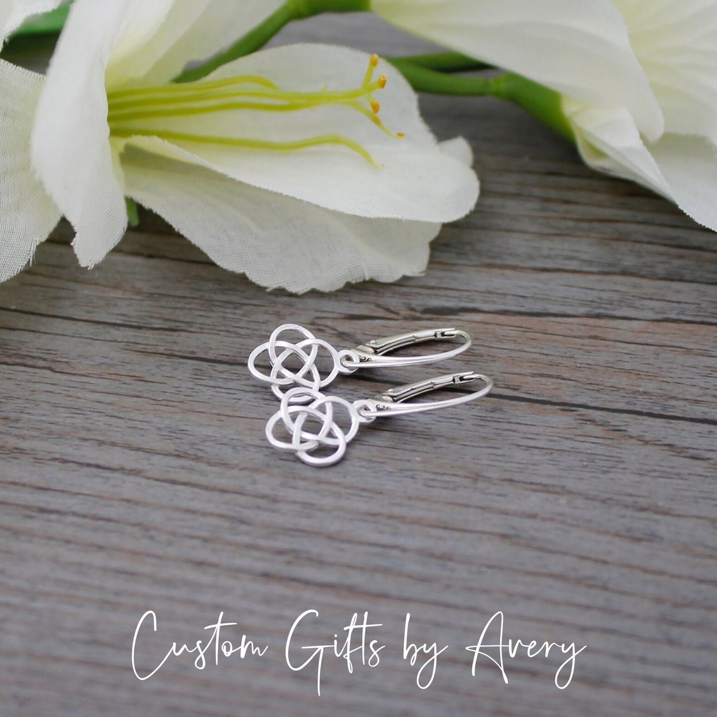 Sterling Silver Celtic Dara Knot Earrings