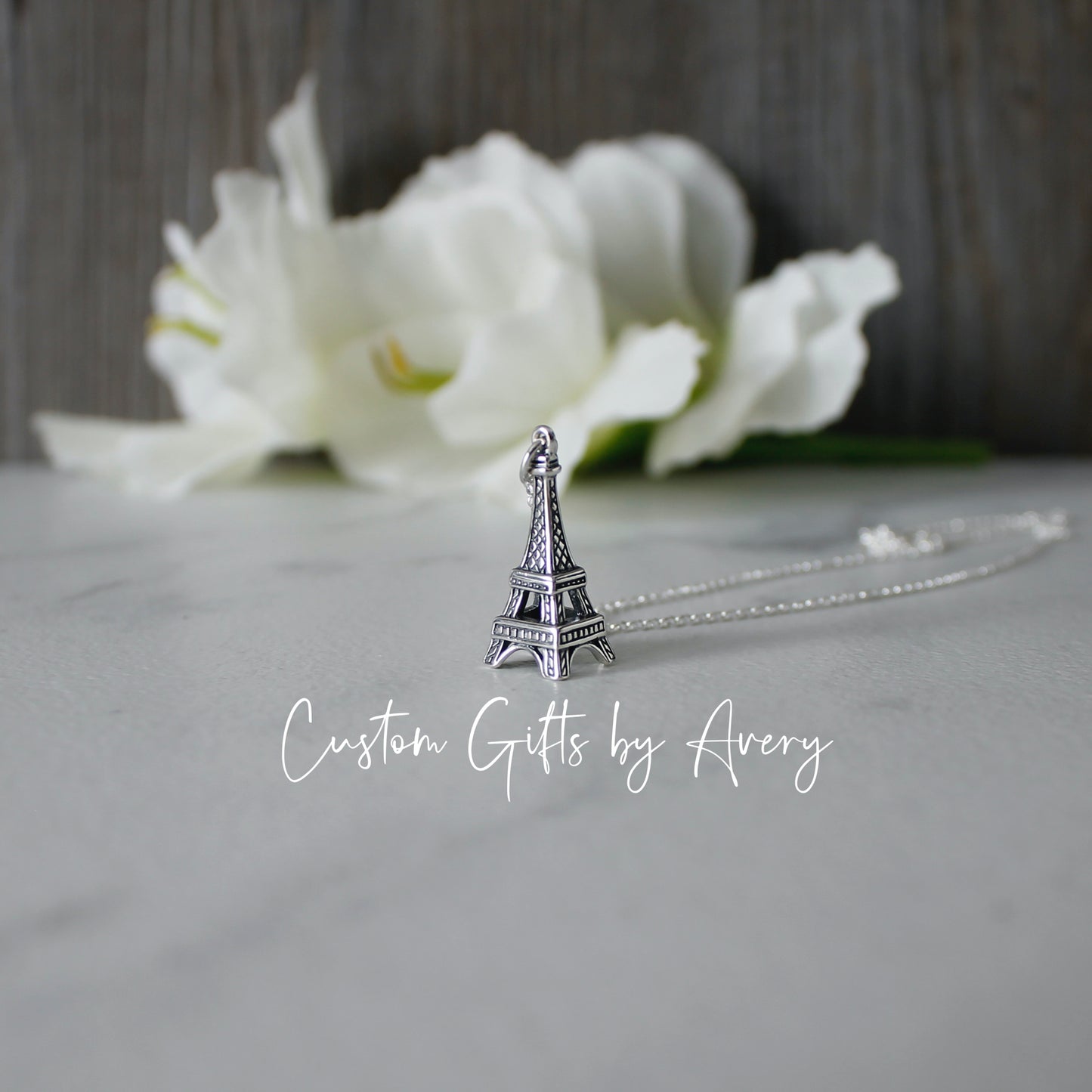 Sterling Silver Eiffel Tower Necklace