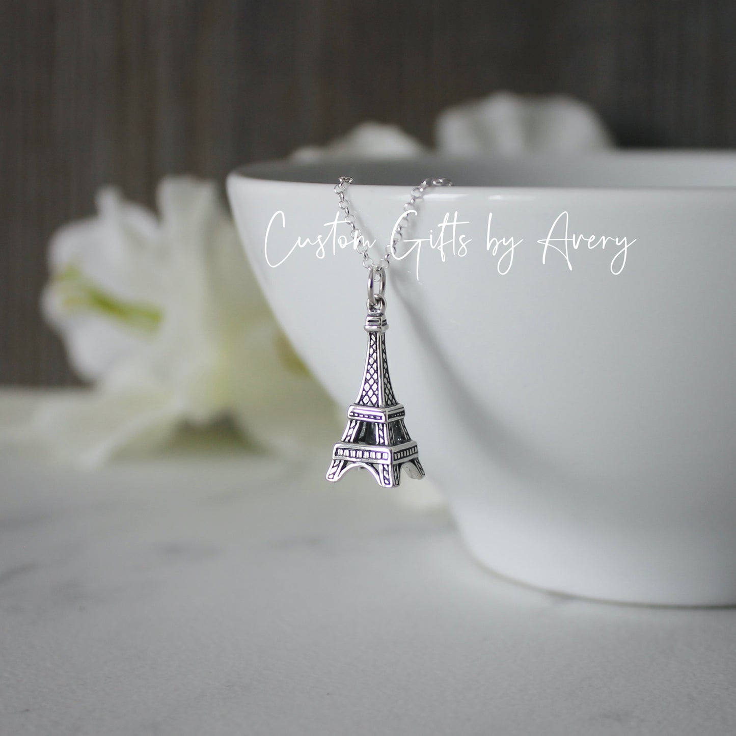 Sterling Silver Eiffel Tower Necklace