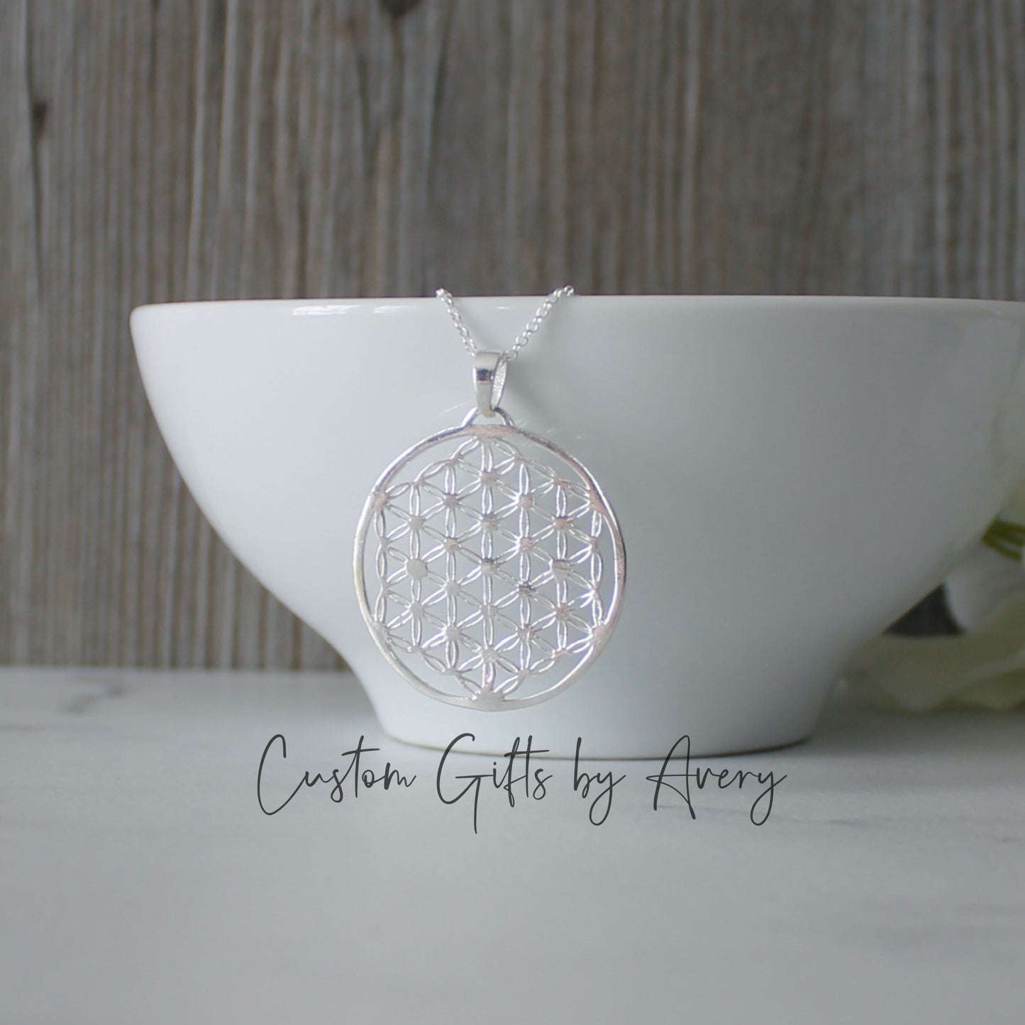 Sterling Silver Flower of Life Pendant