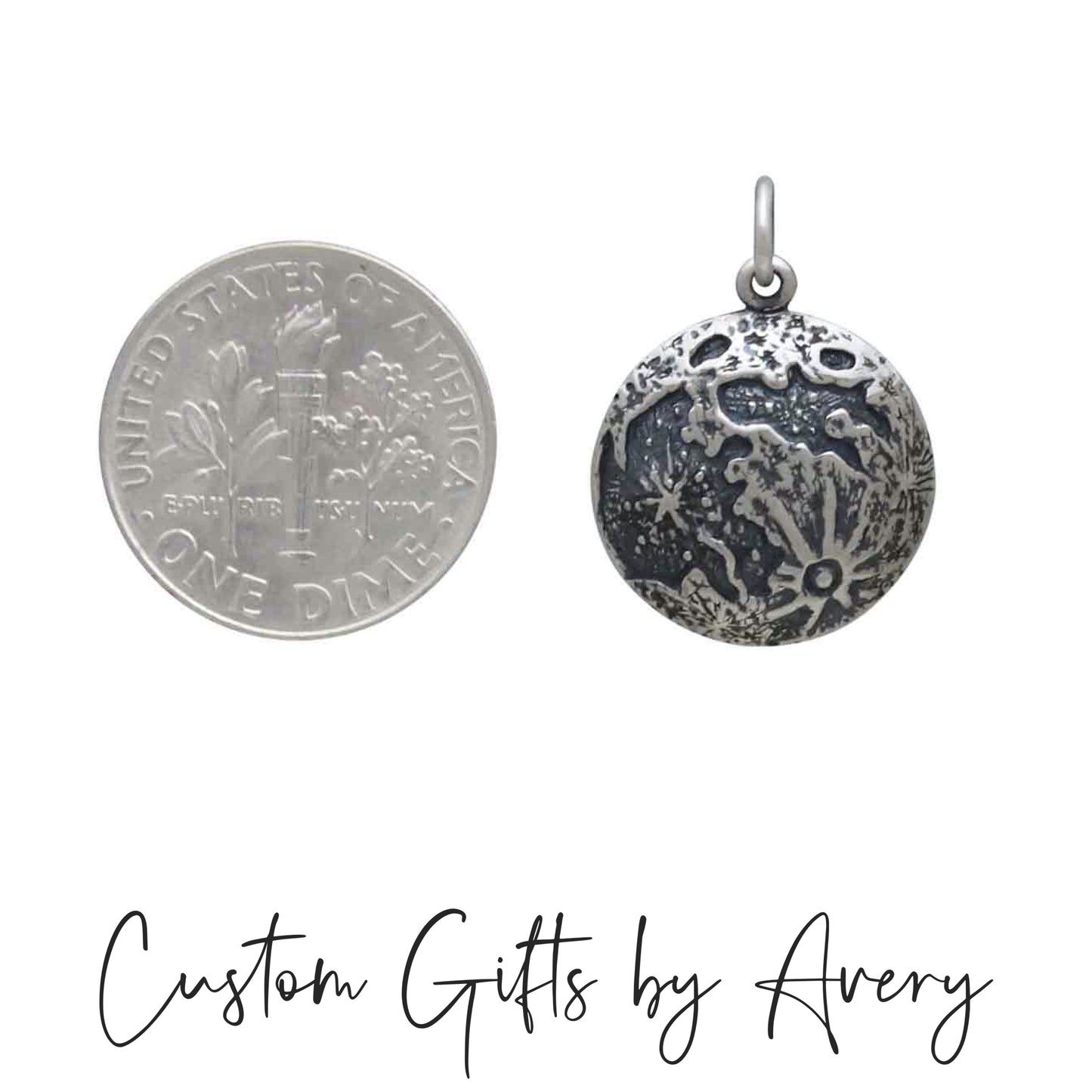 Sterling Silver Full Moon Necklace