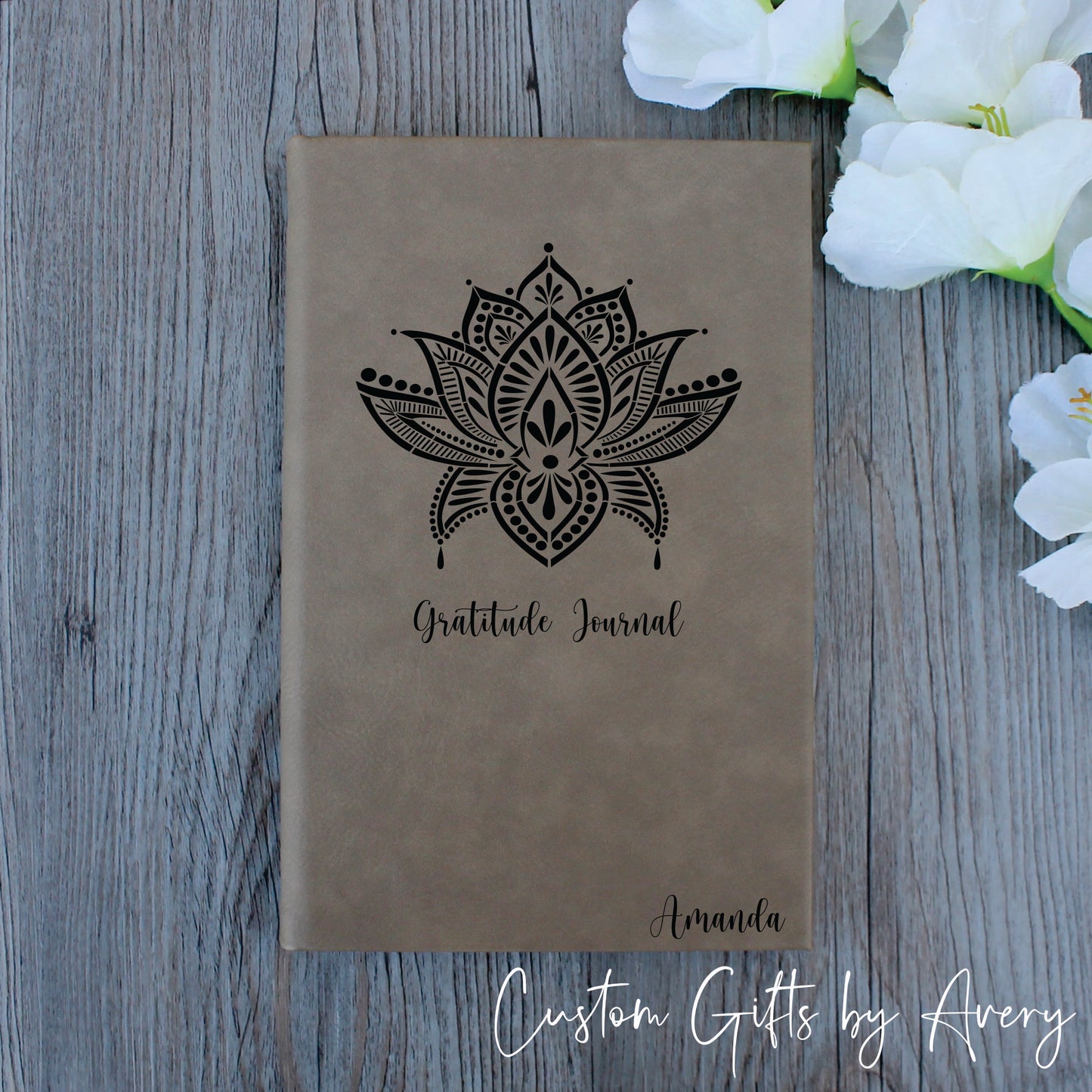 Personalized Notebook Journal ~ Lotus Mandala