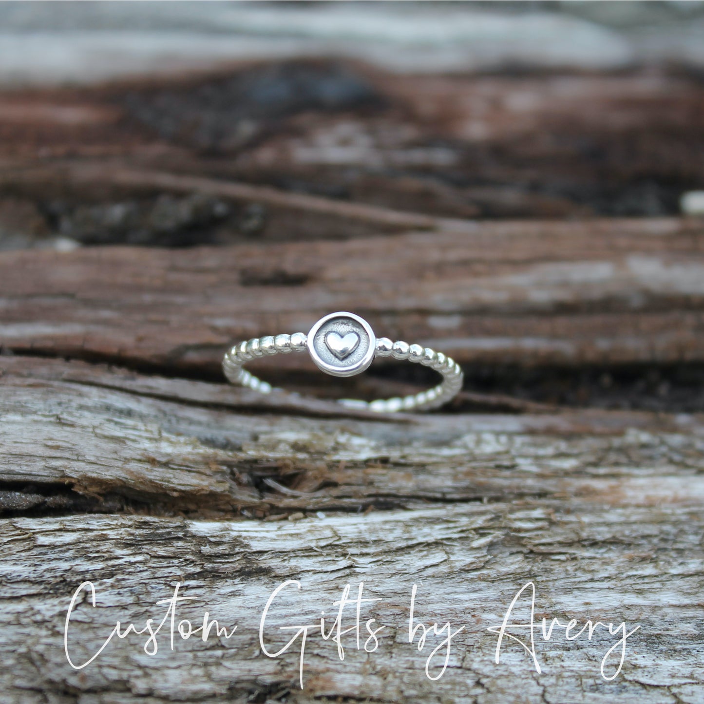 Tiny Sterling Silver Heart Ring