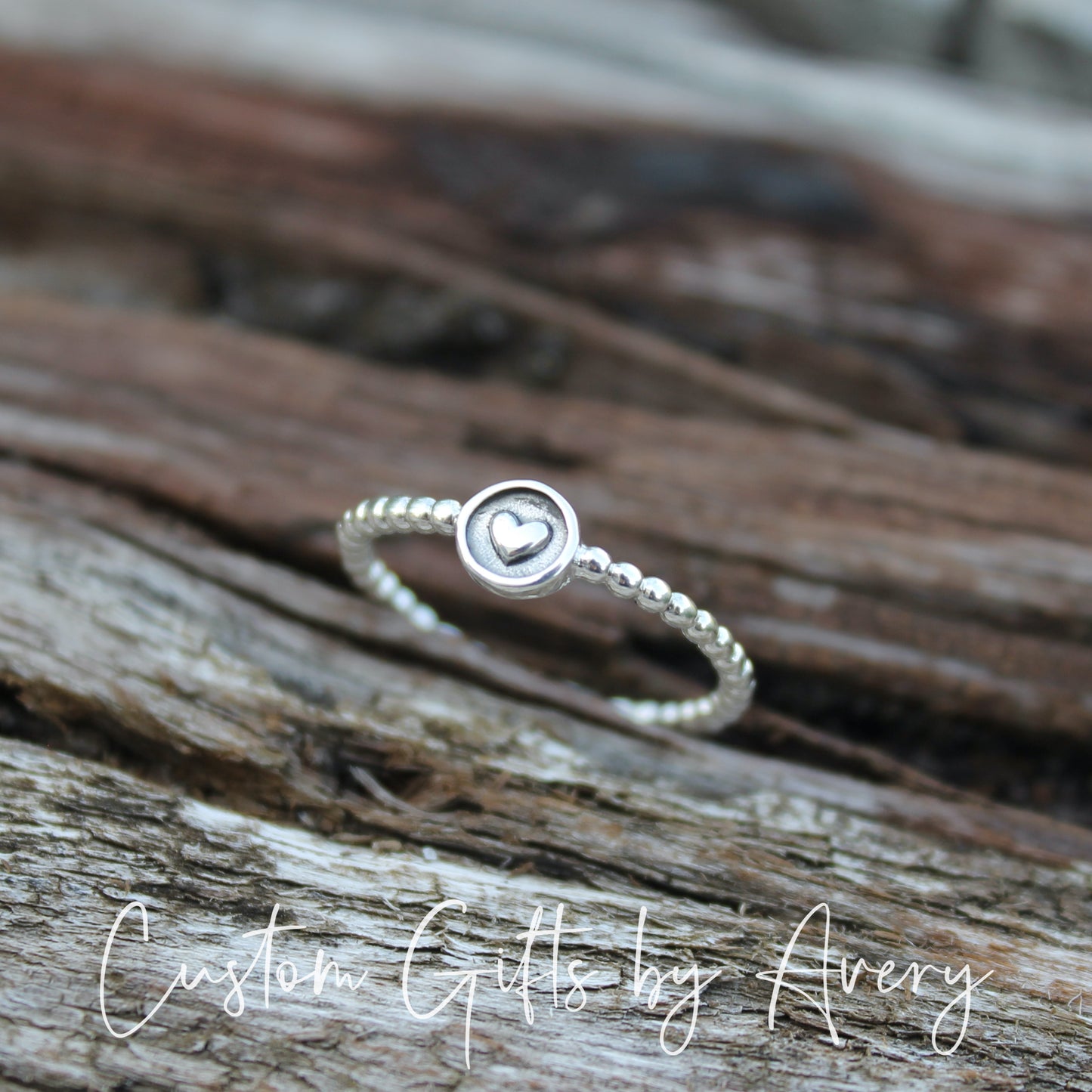 Tiny Sterling Silver Heart Ring