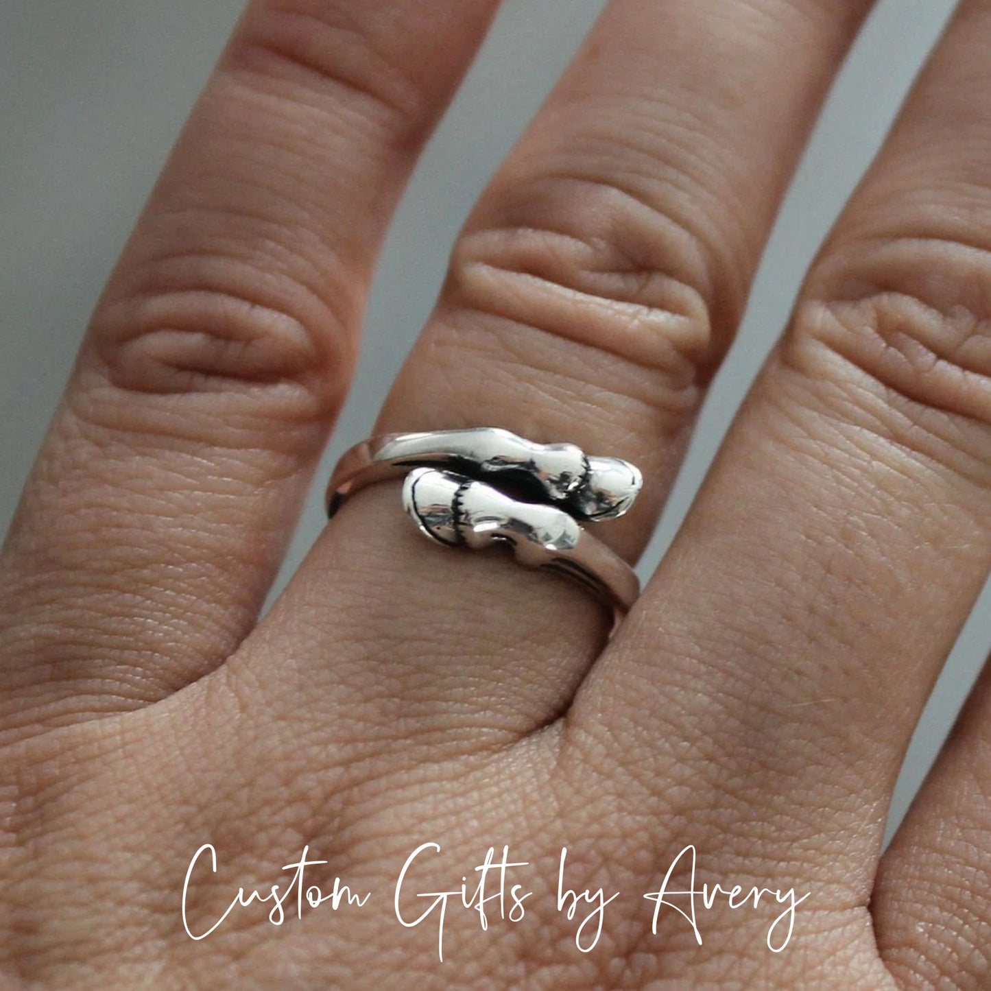 Adjustable Sterling Silver Horse Hoof Ring