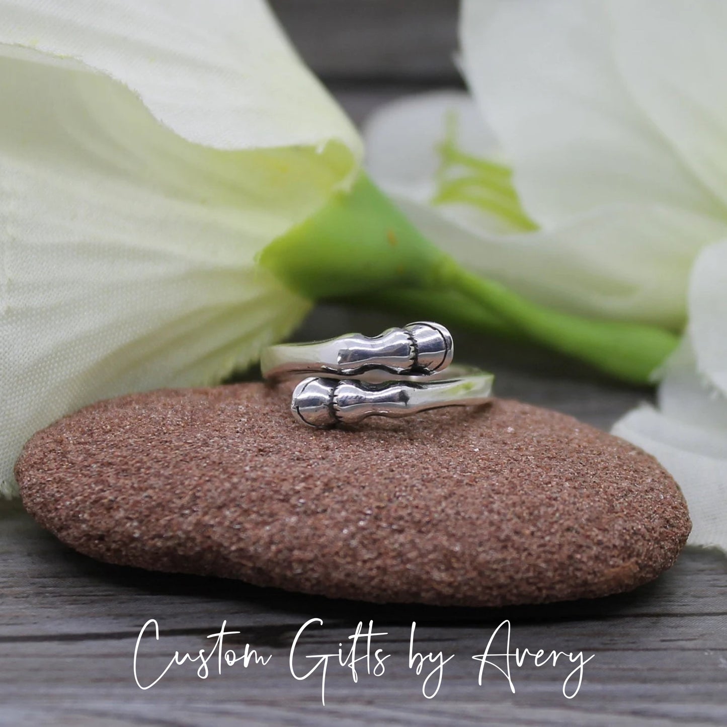 Adjustable Sterling Silver Horse Hoof Ring