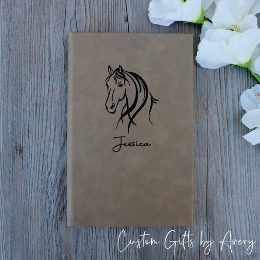 Personalized Notebook Journal ~ Horse Head