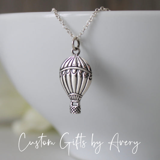 Sterling Silver Hot Air Balloon Necklace