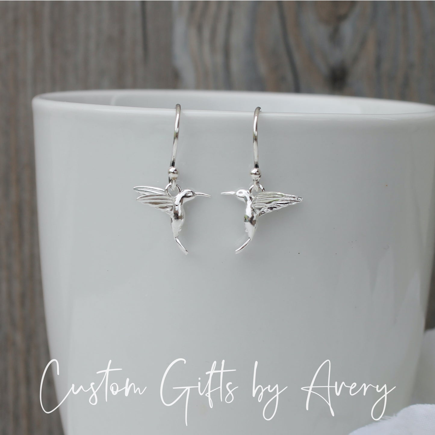 Sterling Silver Hummingbird Earrings