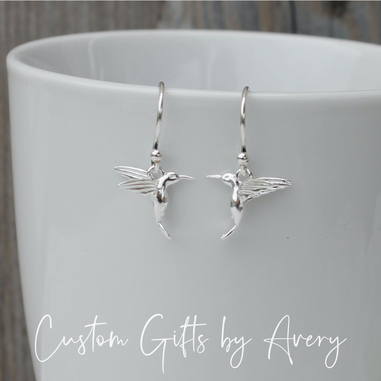 Sterling Silver Hummingbird Earrings