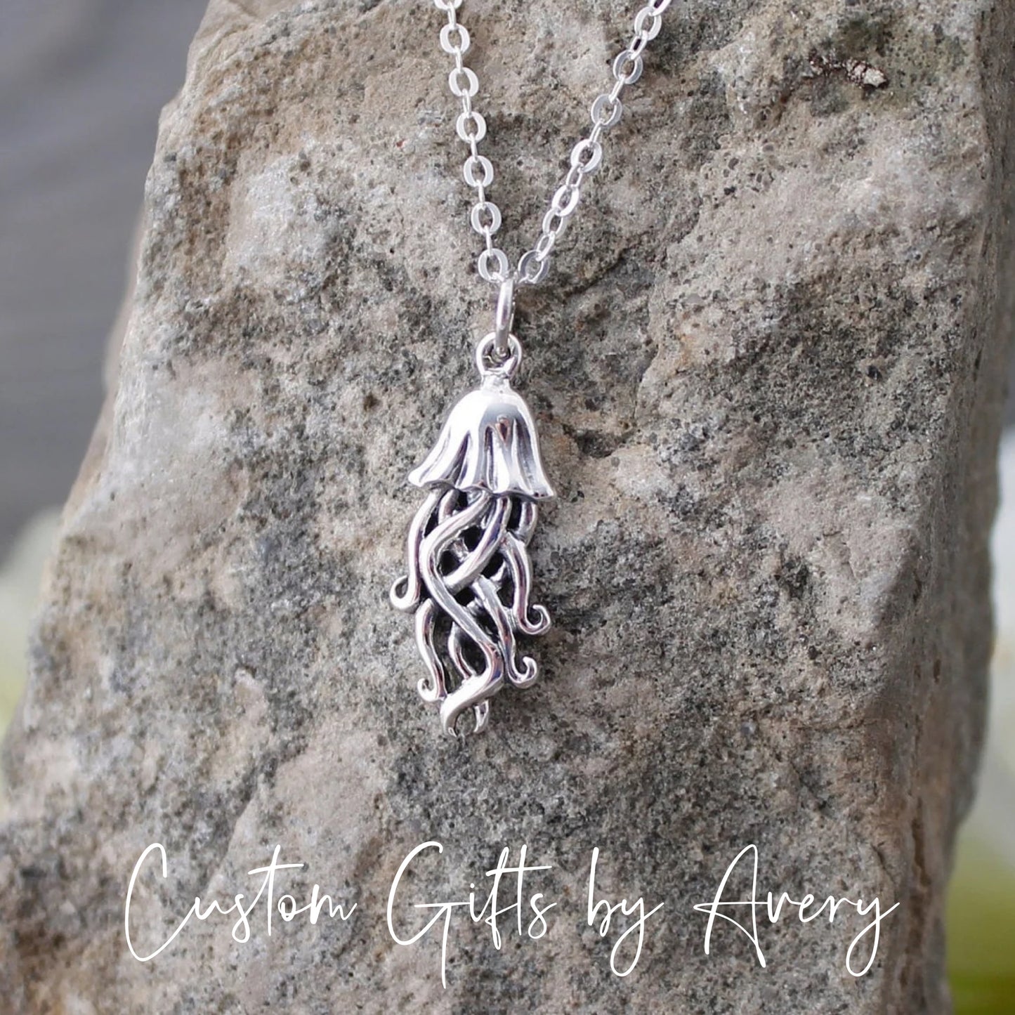 Sterling Silver Jellyfish Necklace