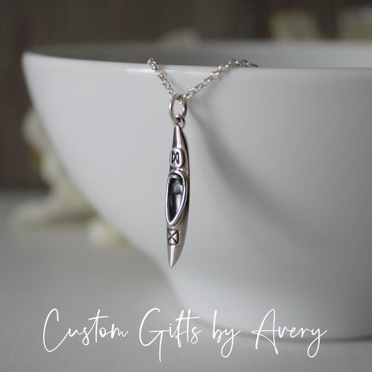 Sterling Silver Kayak Necklace