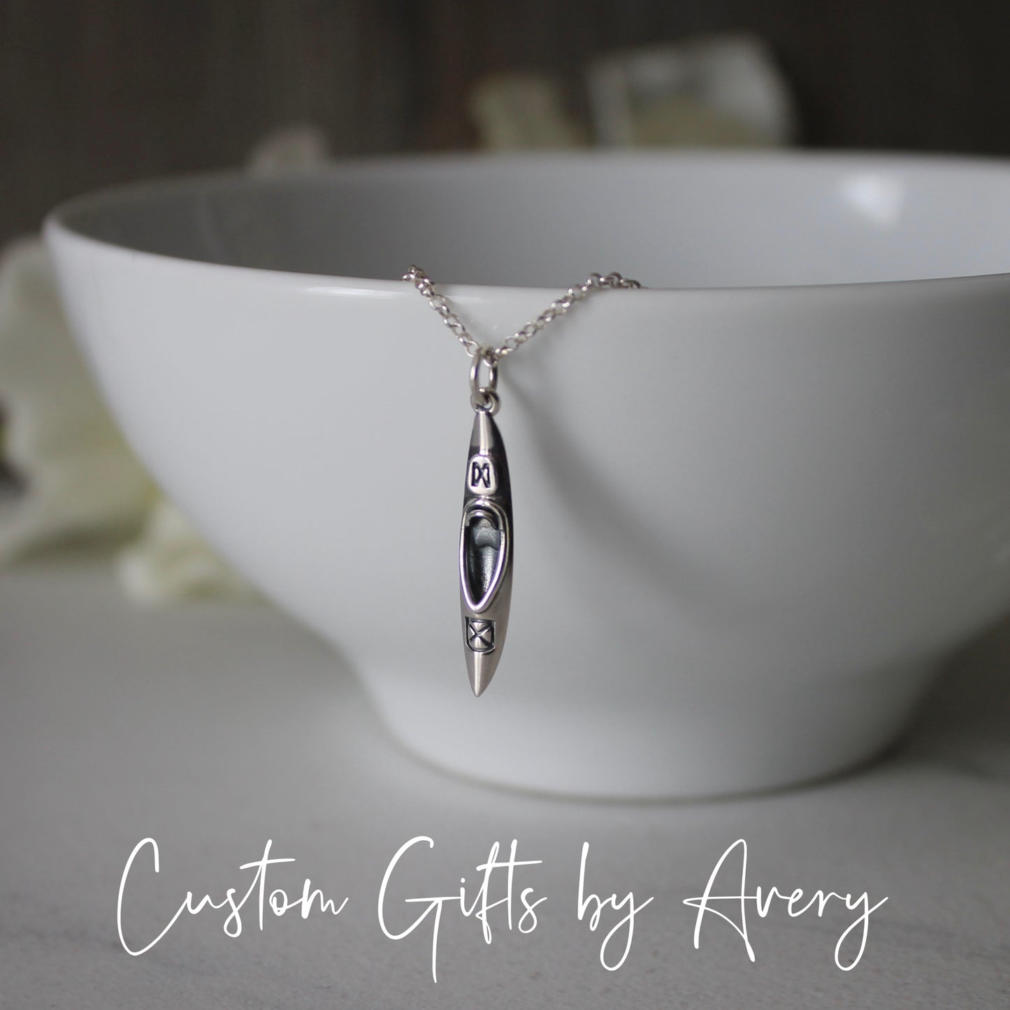 Sterling Silver Kayak Necklace