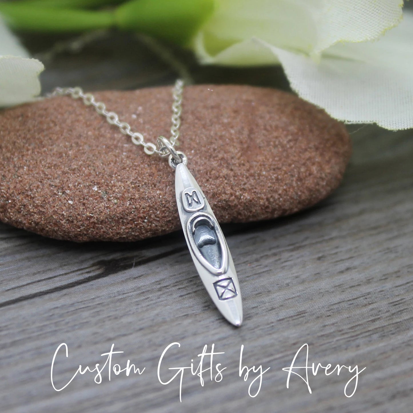 Sterling Silver Kayak Necklace