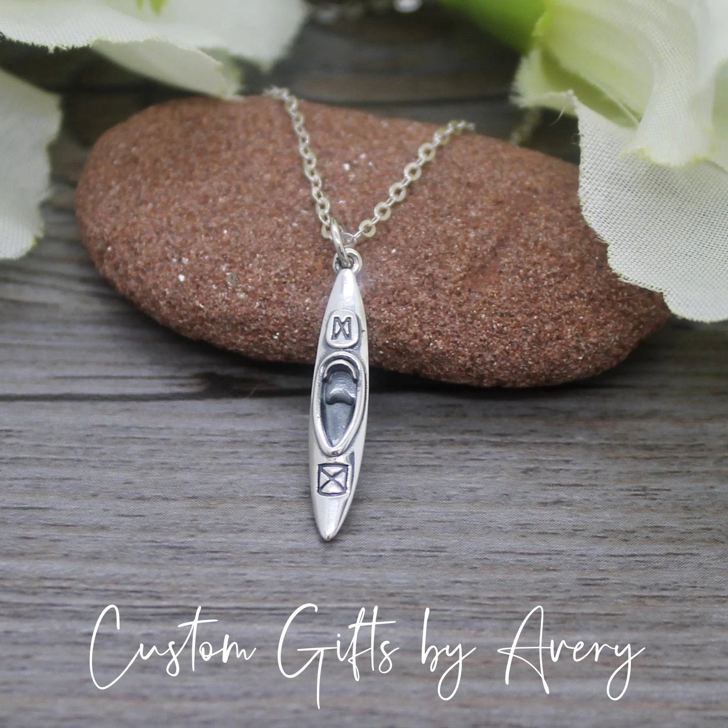 Sterling Silver Kayak Necklace