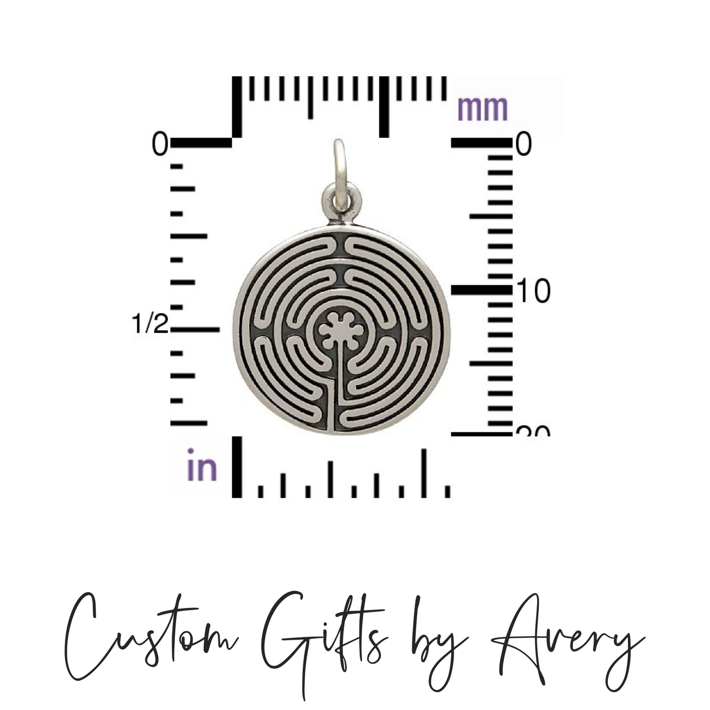 Sterling Silver Labyrinth Necklace