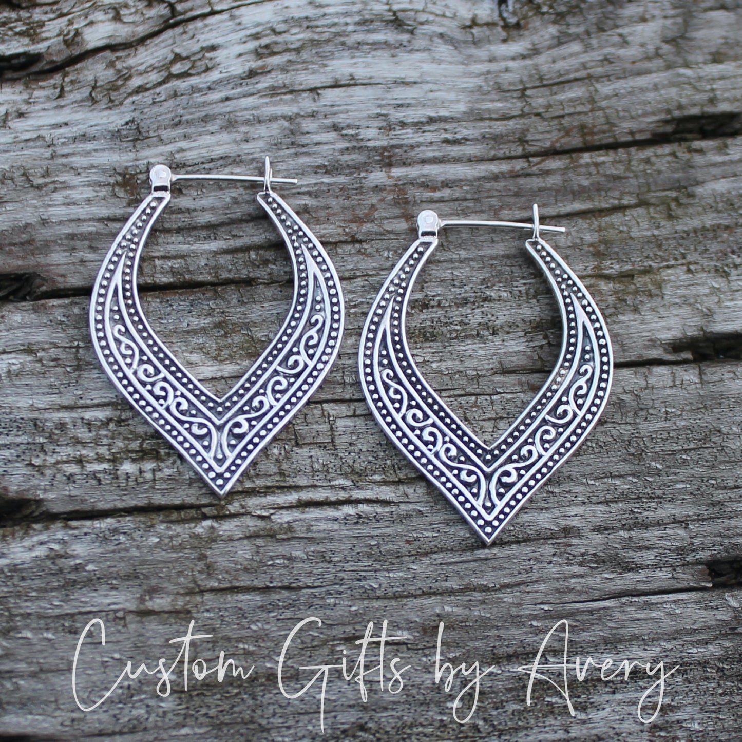 Sterling Silver Bohemian Hoops